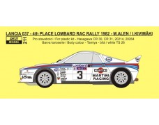 Decal – Lancia 037 - RAC Rally 1982 4th place - Alen / Kivimäki